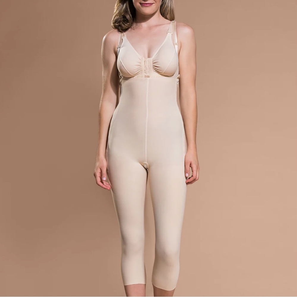 MARENA RECOVERY COMPRESSION BODYSUIT GIRDLE WITH SUSPENDERS - CALF LENGTH FAJA